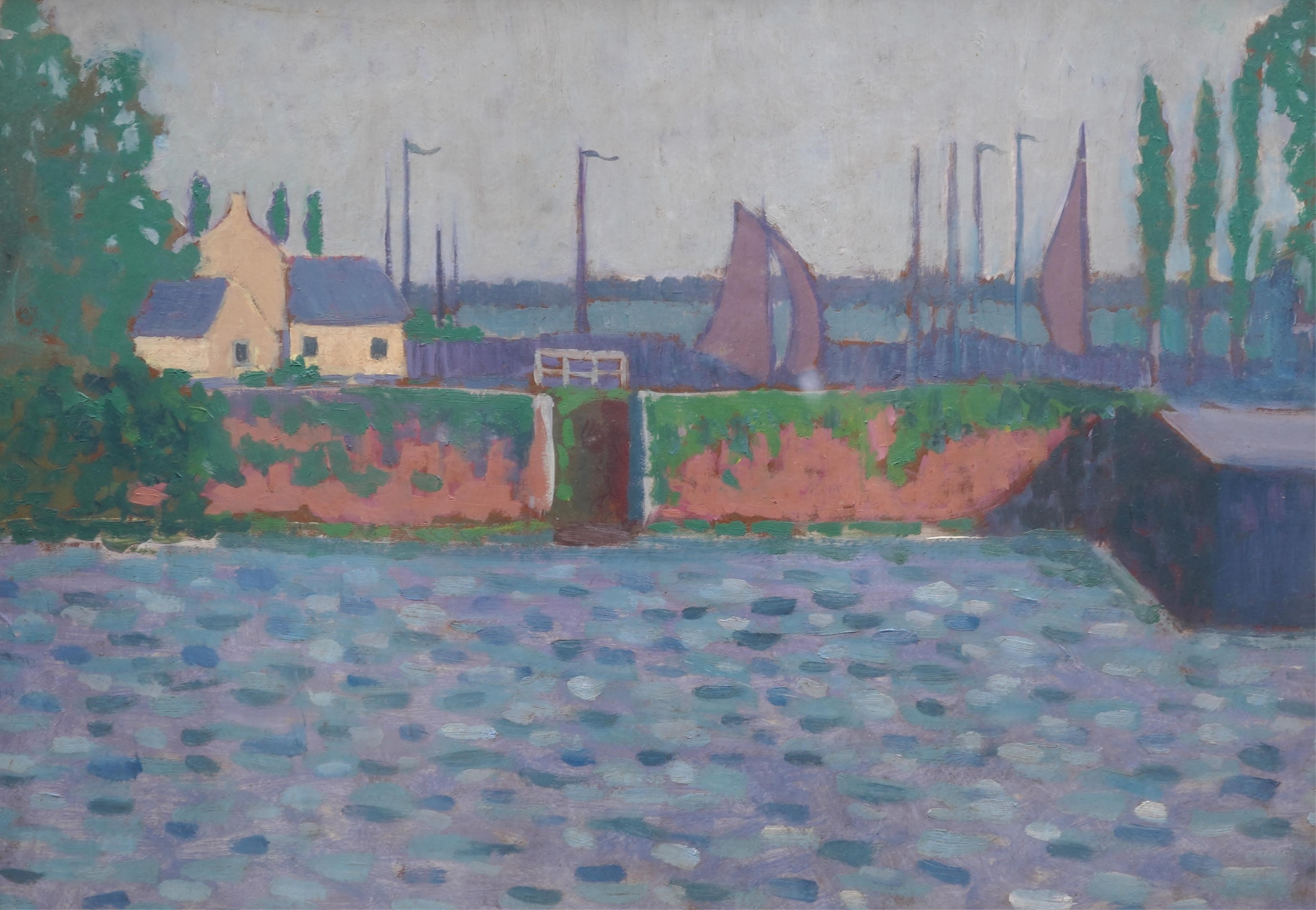 Dutch School, 20th Century, A view of Veere